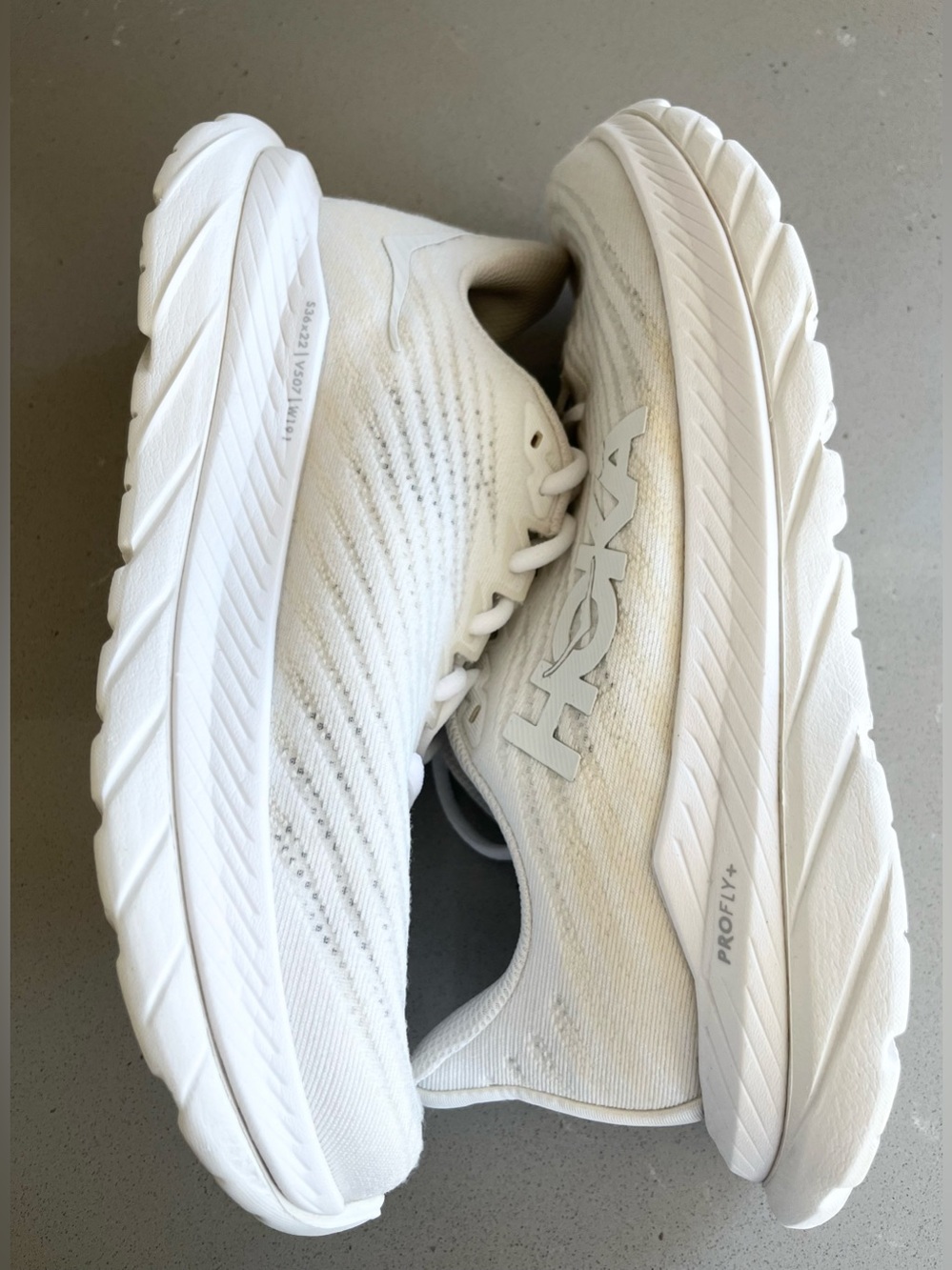 HOKA ONE ONE Mach 5 White White Women's Running Shoes Size 8 B Athletic Sneaker - Picture 10 of 12